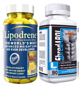 Hi-Tech Pharmaceuticals Lipodrene FREE GenXLabs ShredAbol|Lowcostvitamin.com|Fat Burner