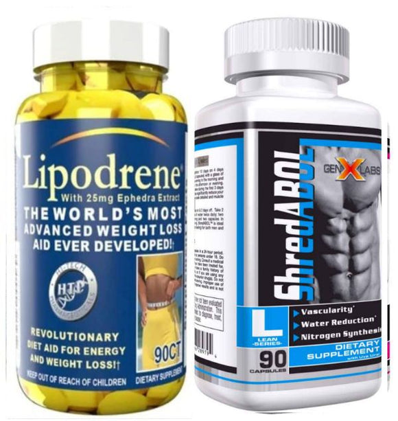Hi-Tech Pharmaceuticals Lipodrene FREE GenXLabs ShredAbol|Lowcostvitamin.com|Fat Burner