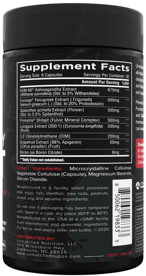 Unmatched Longevity Test 180 Caps|Lowcostvitamin.com|Test Booster