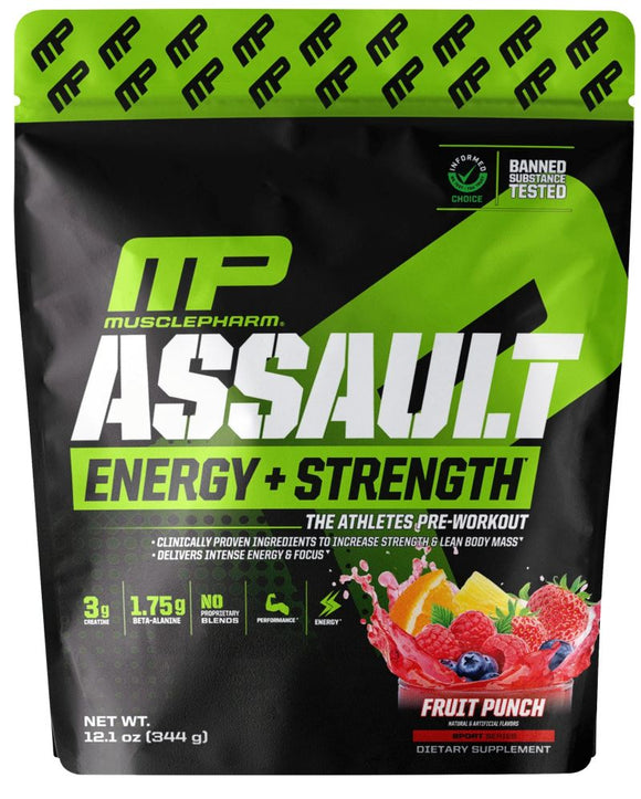 MusclePharm Assault Energy + Strength 30 servings|Lowcostvitamin.com|Pre-Workout