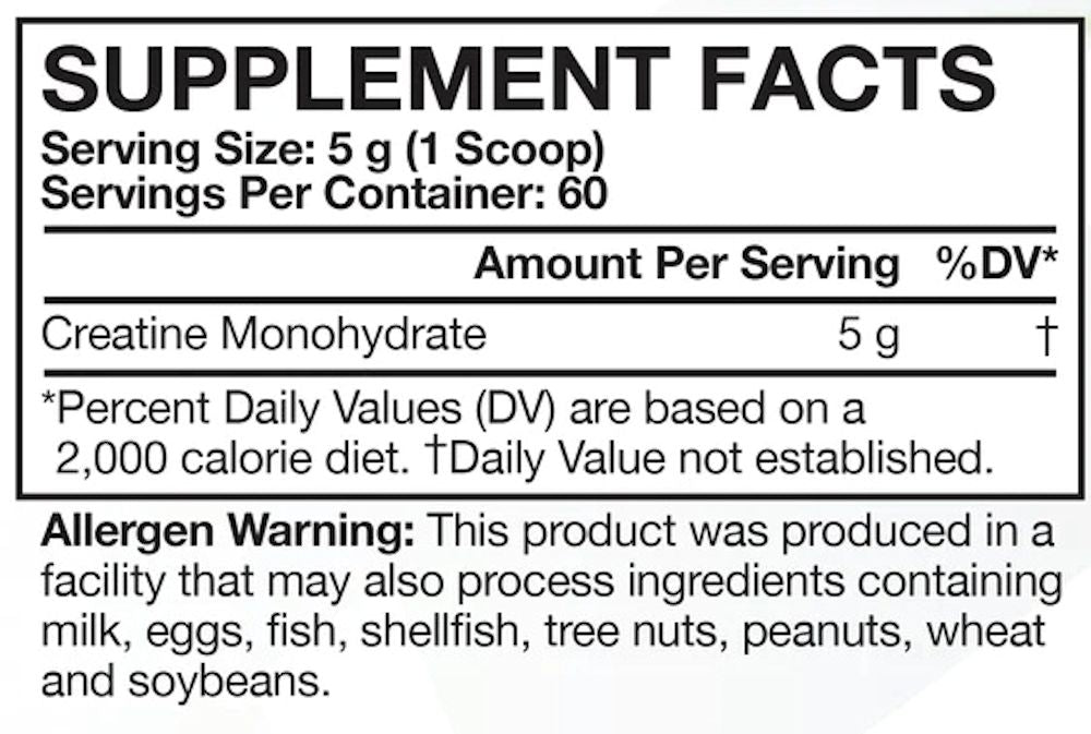 MusclePharm Creatine Essentials facts