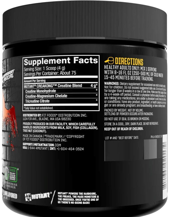 Mutant Creakong 3-Creatine Blend 75 Serving|Lowcostvitamin.com|Creatine