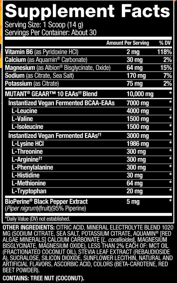 Mutant Nutrition Geaar 30 servings|Lowcostvitamin.com|bcaa