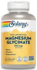 Solaray Magnesium Glycinate 120 Capsules|Lowcostvitamin.com|Recovery