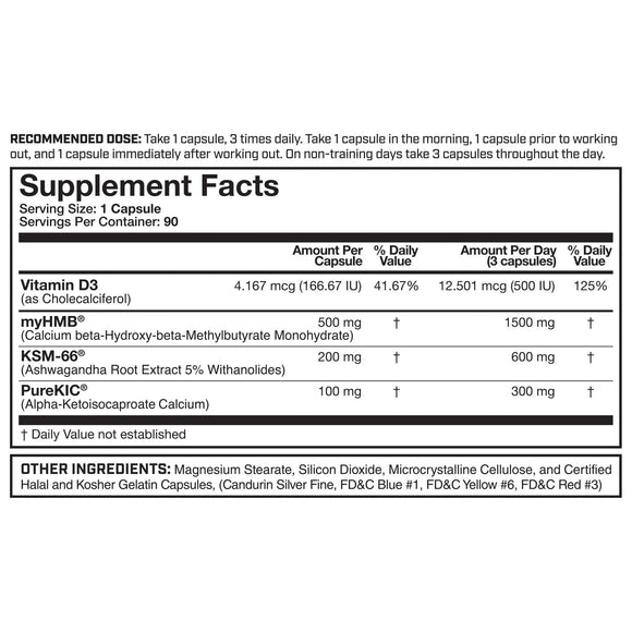 Magnum Nutraceuticals Hard Muscle Builder HMB 90 Capsules|Lowcostvitamin.com|Muscle Builder