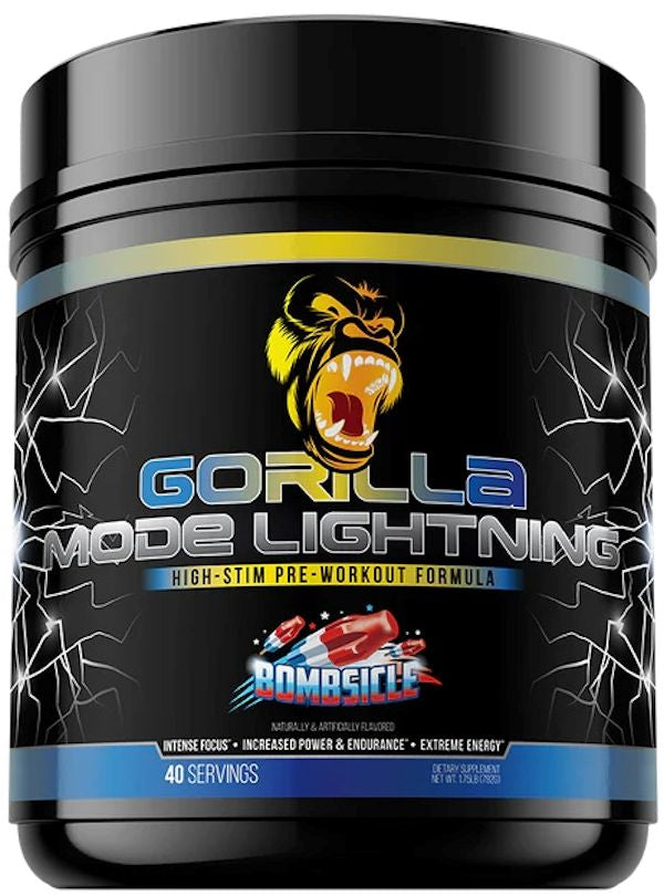 Gorilla Mind Mode Lightning Pre Workout blueberry