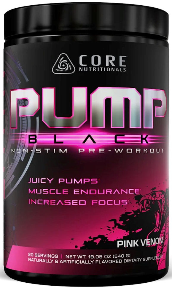 Core Nutritionals Pump Black Stim-Free Pre-Workout|Lowcostvitamin.com|Pre-Workout
