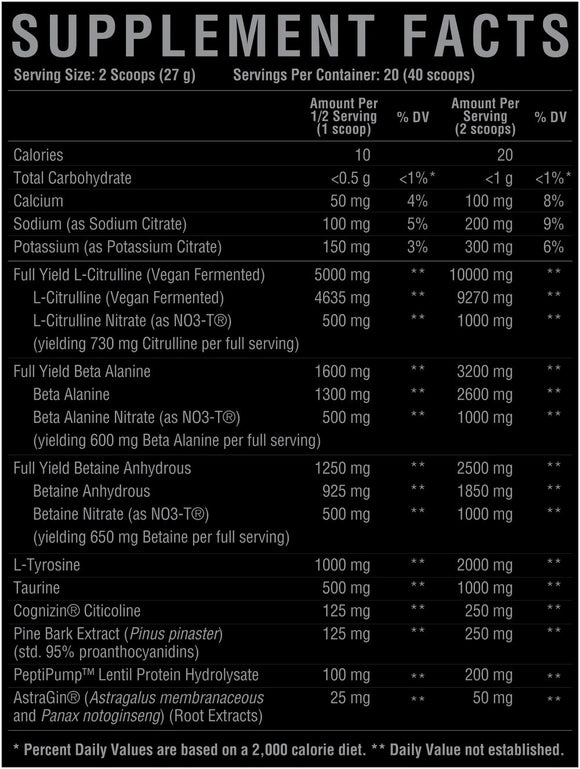 Core Nutritionals Pump Black Stim-Free Pre-Workout|Lowcostvitamin.com|Pre-Workout