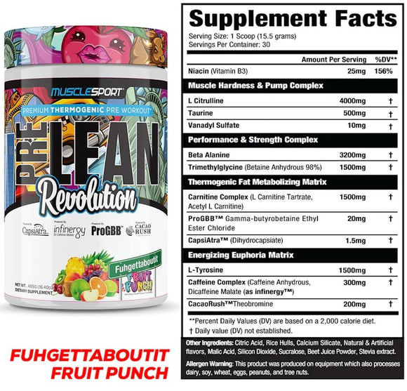 MuscleSport PreLean Revolution, Thermogenic, Pre-Workout|Lowcostvitamin.com|Pre-Workout