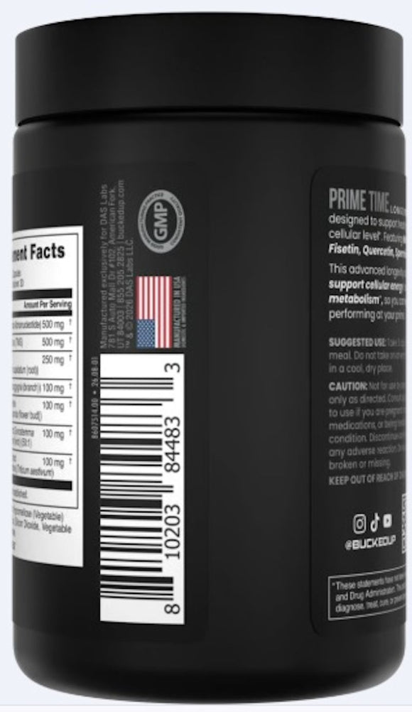 Bucked Up Prime Time Longevity | Healthy Aging Formula|Lowcostvitamin.com|Anti Aging