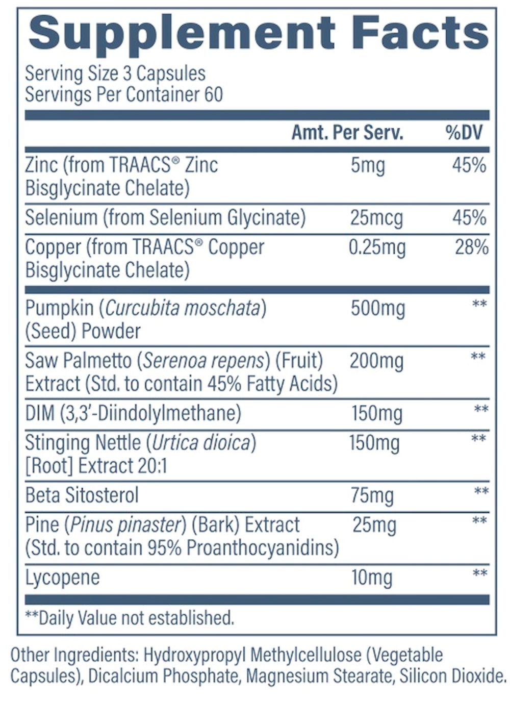 Prostate Support Revive | 180 Veg Caps fact