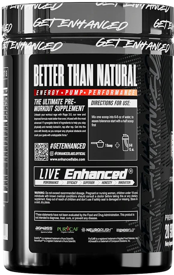 Enhanced Labs Rage 3.0 Pre-Workout|Lowcostvitamin.com|Pre-Workout
