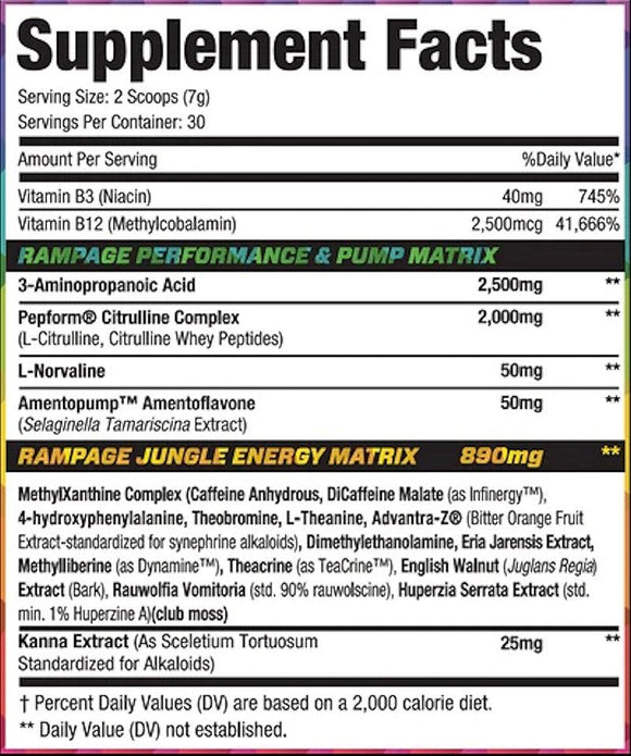 MuscleSport Rhino Rampage High Stim Pre-Workout|Lowcostvitamin.com|Pre-Workout