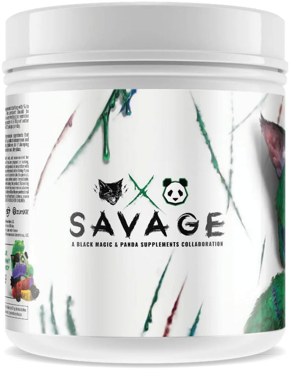 Panda Supps X Black Magic Sinister Savage Pre Workout 40 servings|Lowcostvitamin.com|Pre-Workout