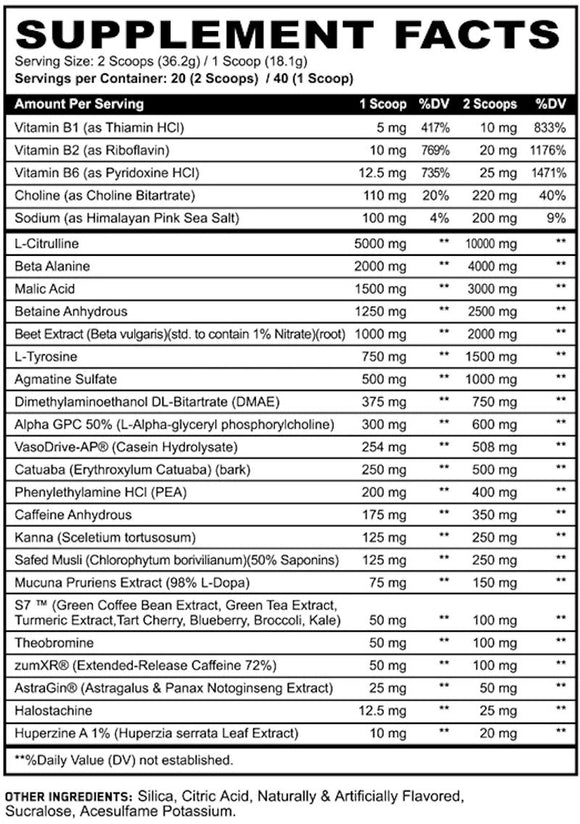 Panda Supps X Black Magic Sinister Savage Pre Workout 40 servings|Lowcostvitamin.com|Pre-Workout