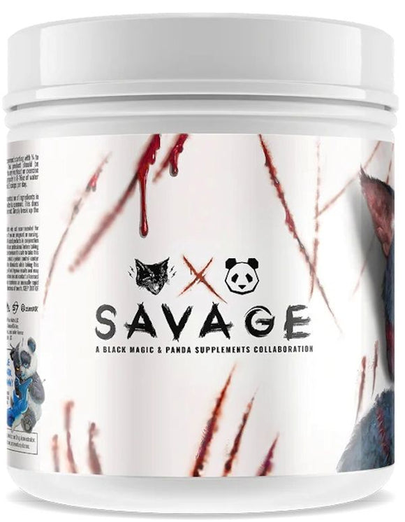 Panda Supps X Black Magic Sinister Savage Pre Workout 40 servings|Lowcostvitamin.com|Pre-Workout