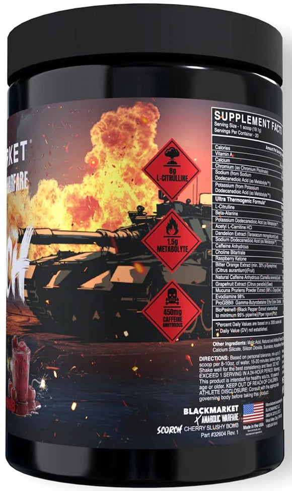 BlackMarket x Anabolic Warfare SCORCH|Lowcostvitamin.com|Pre-Workout