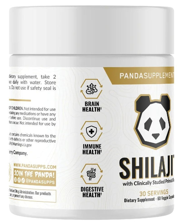 Panda Supps Shilajit, 50% fulvic acid 60 Veg Caps|Lowcostvitamin.com|Health