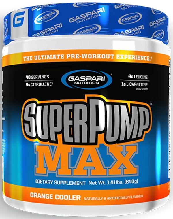 Gaspari Nutrition SuperPump MAX 40 serving orange