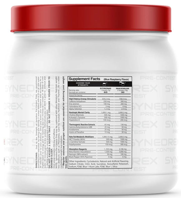 Metabolic Nutrition Synedrex Pre-Workout 30/60 Servings|Lowcostvitamin.com|Pre-Workout