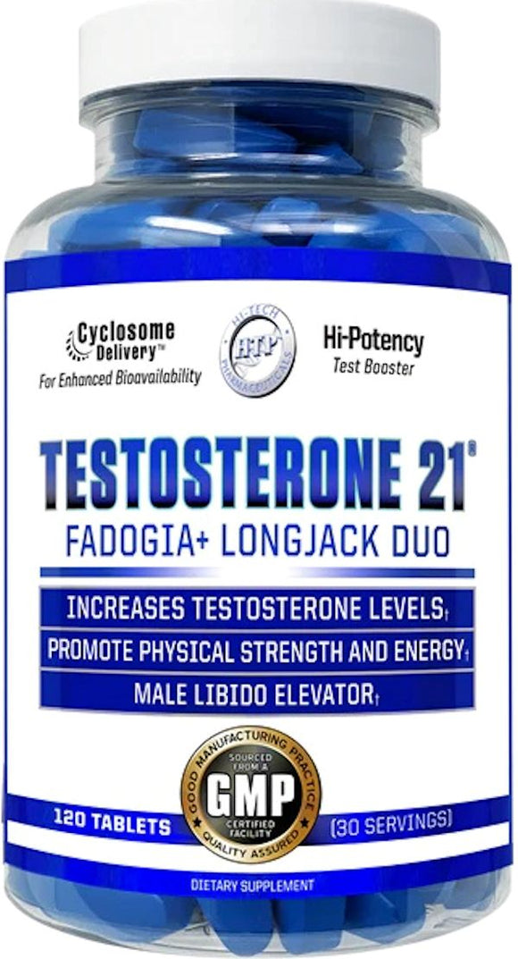 Hi-Tech Pharmaceuticals Testosterone 21 120 Tablets|Lowcostvitamin.com|Test Booster