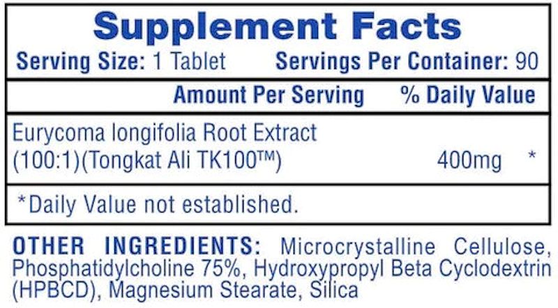Hi-Tech Pharmaceuticals Tongkat Ali 100:1 90 Tablets|Lowcostvitamin.com