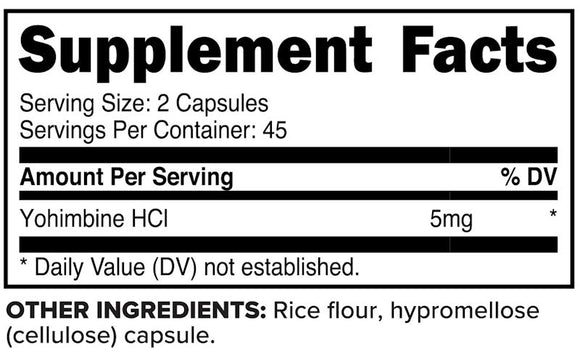 PrimaForce Yohimbine HCl 2.5 mg 90 capsules|Lowcostvitamin.com|Lean Muscle