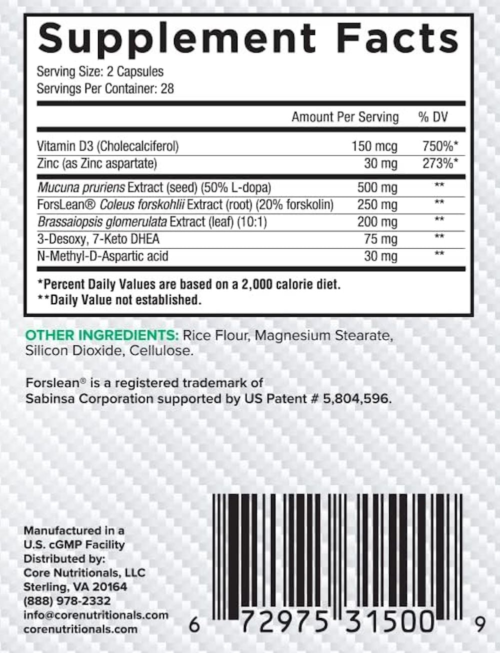 Core Nutritionals Alpha 56 Vegetable Capsules