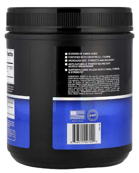 Gaspari Nutrition AminoMax 8000 325 tabs. w/ FREE Lifting Straps