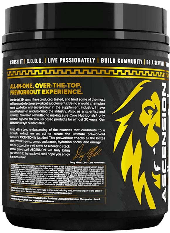 Core Nutritional Ascension Elite Pre Workout|Lowcostvitamin.com|pre workout