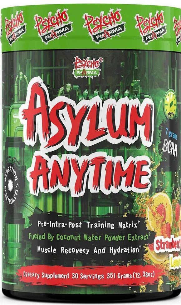 Psycho Pharma Asylum Anytime BCAA 30 servings|Lowcostvitamin.com|BCAAs