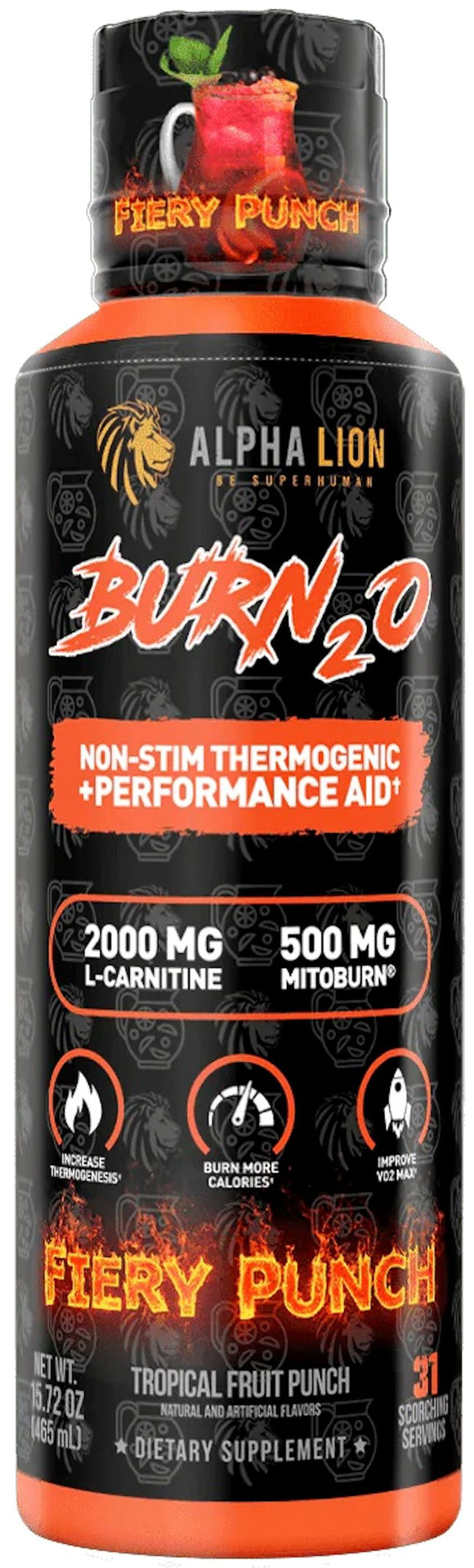 Alpha Lion Burn 20 Liquid Fat Burner Fiery Punch|Lowcostvitamin.com|Fat Burner