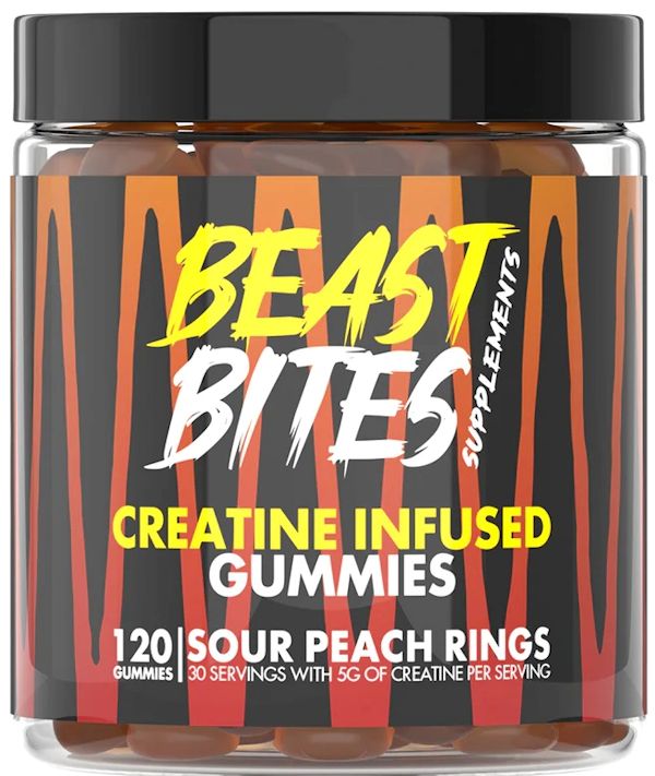 Beast Bites Creatine Gummies Sugar Free 120 Gummies|Lowcostvitamin.com