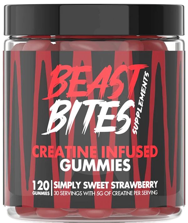 Beast Bites Creatine Gummies Sugar Free 120 Gummies|Lowcostvitamin.com