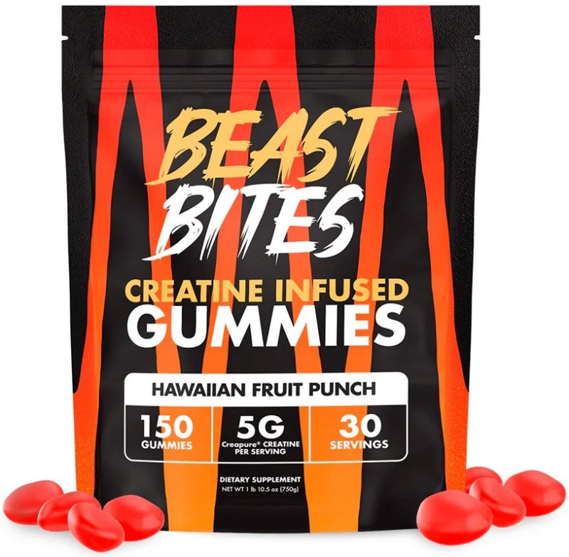 Beast Bites Creatine Gummies 150 Gummies fri