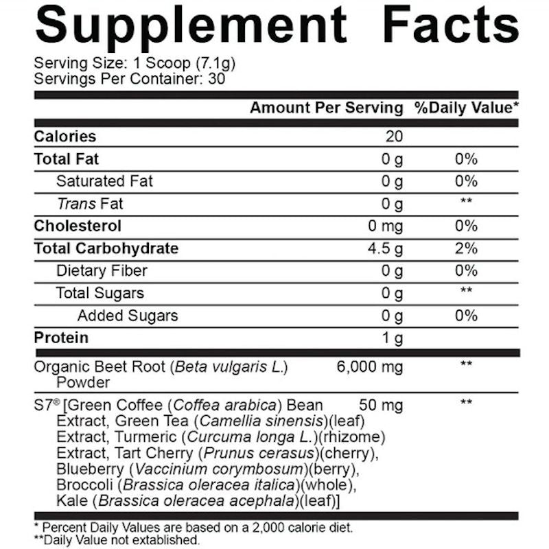 5% Nutrition Beet Root 30 Servings fact