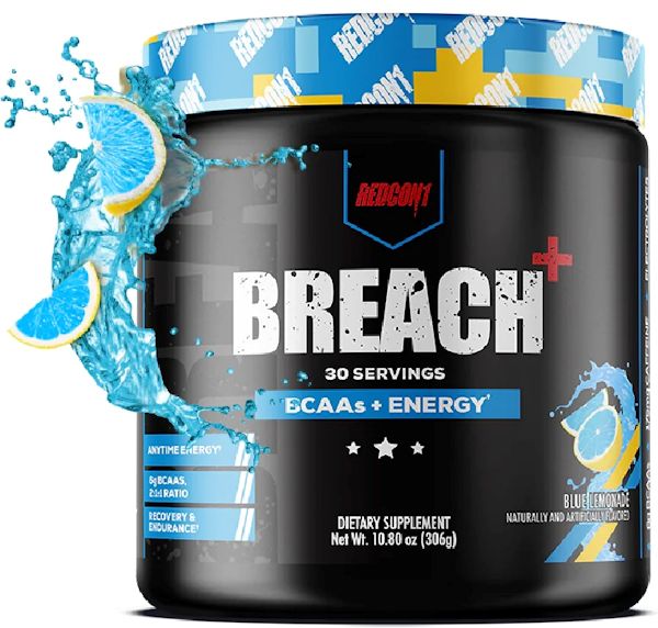 RedCon1 Breach BCAA w/ Energy 30 servings blue