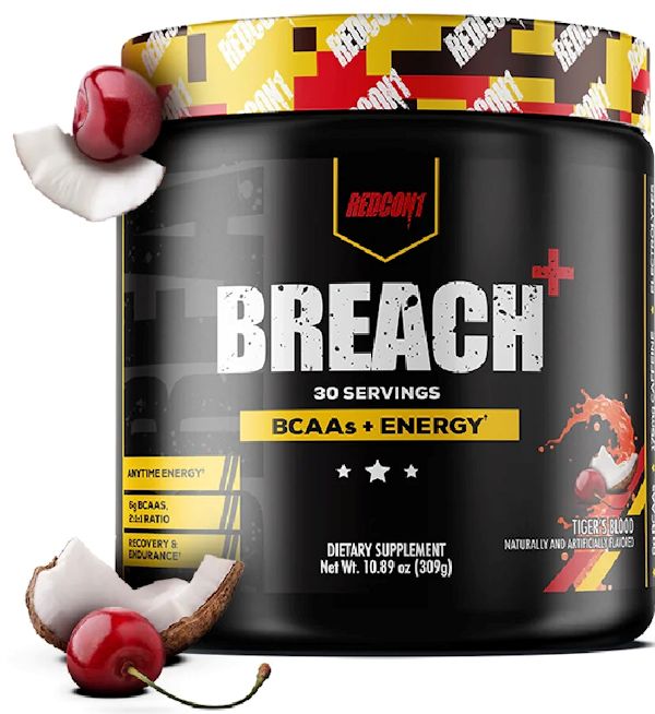 RedCon1 Breach BCAA w/ Energy 30 servings tiger