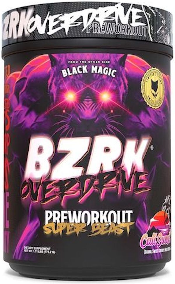 Black Magic Supply BZRK Overdrive High Stim 40 Servings sunset