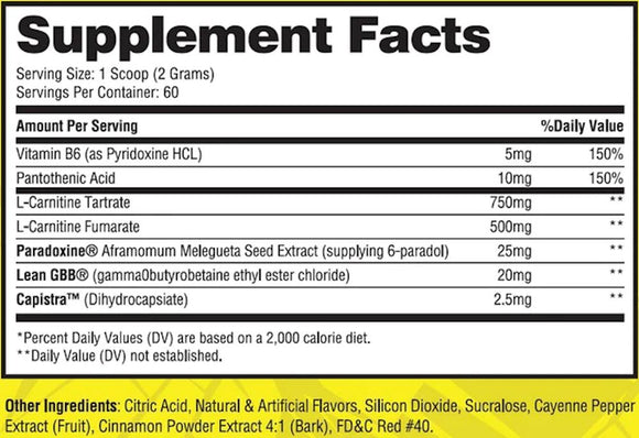 MuscleSport CarniShred Revolution Thermogenic Non-Stim Fat Burner
