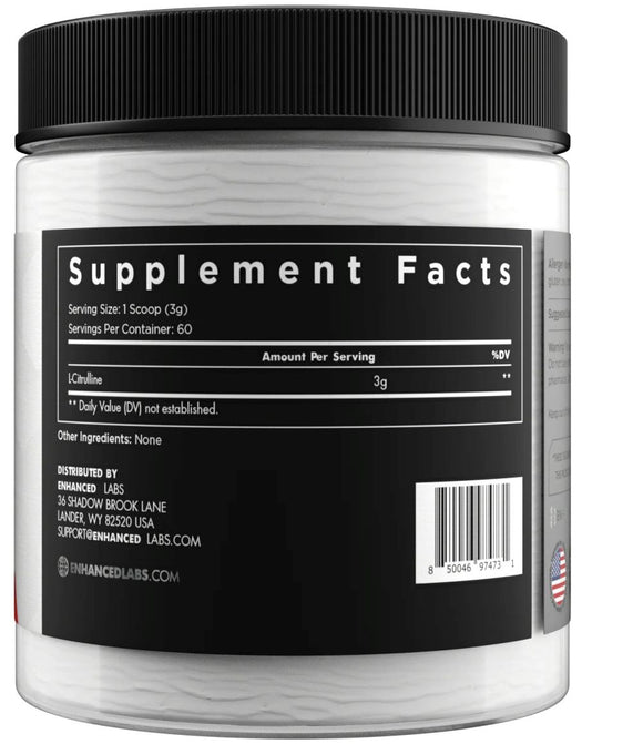Enhanced Labs L-Citrulline 60 Servings|Lowcostvitamin.com|Citrulline