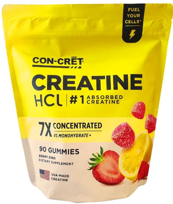 Con-Cret Creatine HCl Gummies 90 ct|Lowcostvitamin.com|Creatine