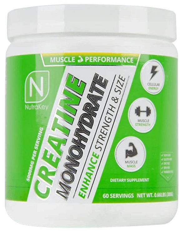 NutraKey Creatine Monohydrate 300 gms|Lowcostvitamin.com|Creatine
