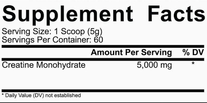 5% Nutrition Creatine high-quality facts