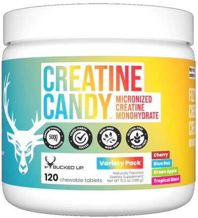 Bucked Up Creatine Candy Blue Raz Chewables (Copy)|Lowcostvitamin.com|Creatine