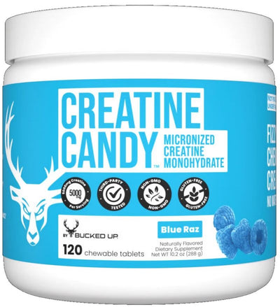 Bucked Up Creatine Candy Blue Raz Chewables (Copy)|Lowcostvitamin.com|Creatine