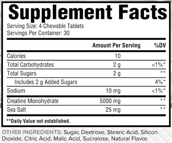 CORE Creatine Chews 30 Servings|Lowcostvitamin.com|Creatine