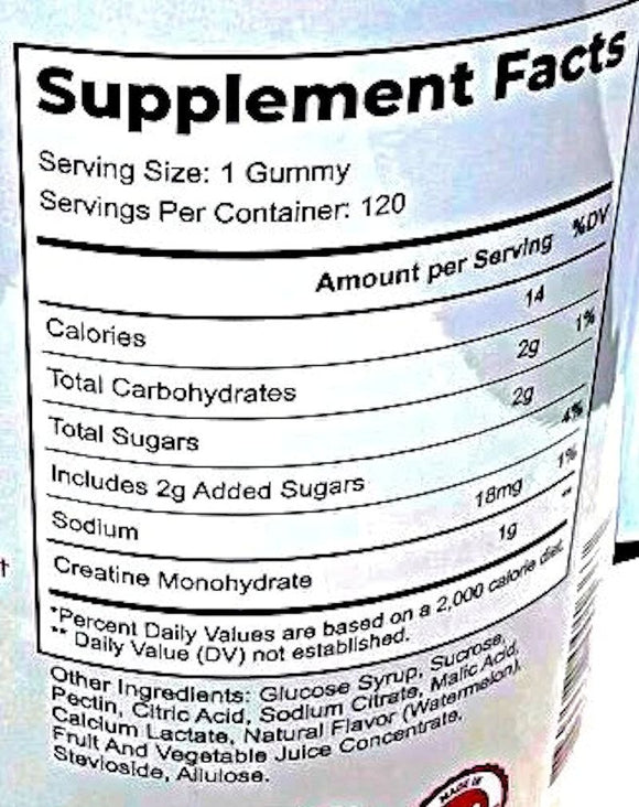 IP Pharma CREATINE GUMMIES 120 chews|Lowcostvitamin.com|Creatine