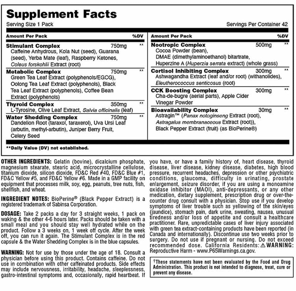 Universal Nutrition Animal Cuts Pak 42 pk|Lowcostvitamin.com|Fat Burner