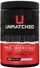 Unmatched Supps Dissident Non-Stimulant Pre-Workout|Lowcostvitamin.com|Post Workout